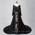 Custom Made Sexy Girls Formal Party Gown Long Sleeves Detached Trains